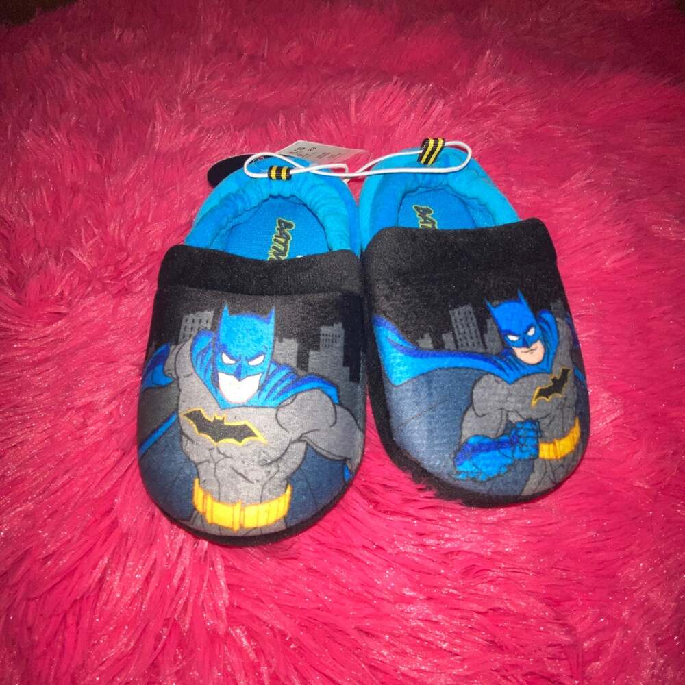 DC Boys Batman Licensed‎ Slippers size Large 9-10 New with Tags